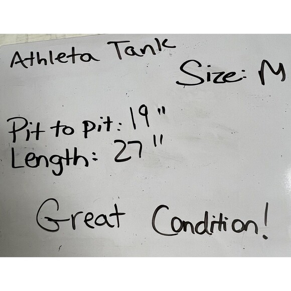 Athleta Oversized Navy Blue White Tank Top RN #54023  S75599 Medium EUC - Picture 7 of 7